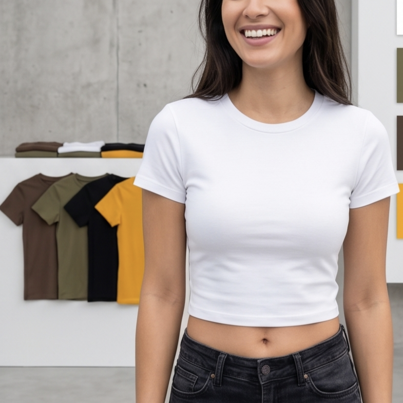 Camisetas Crop Top ajustadas